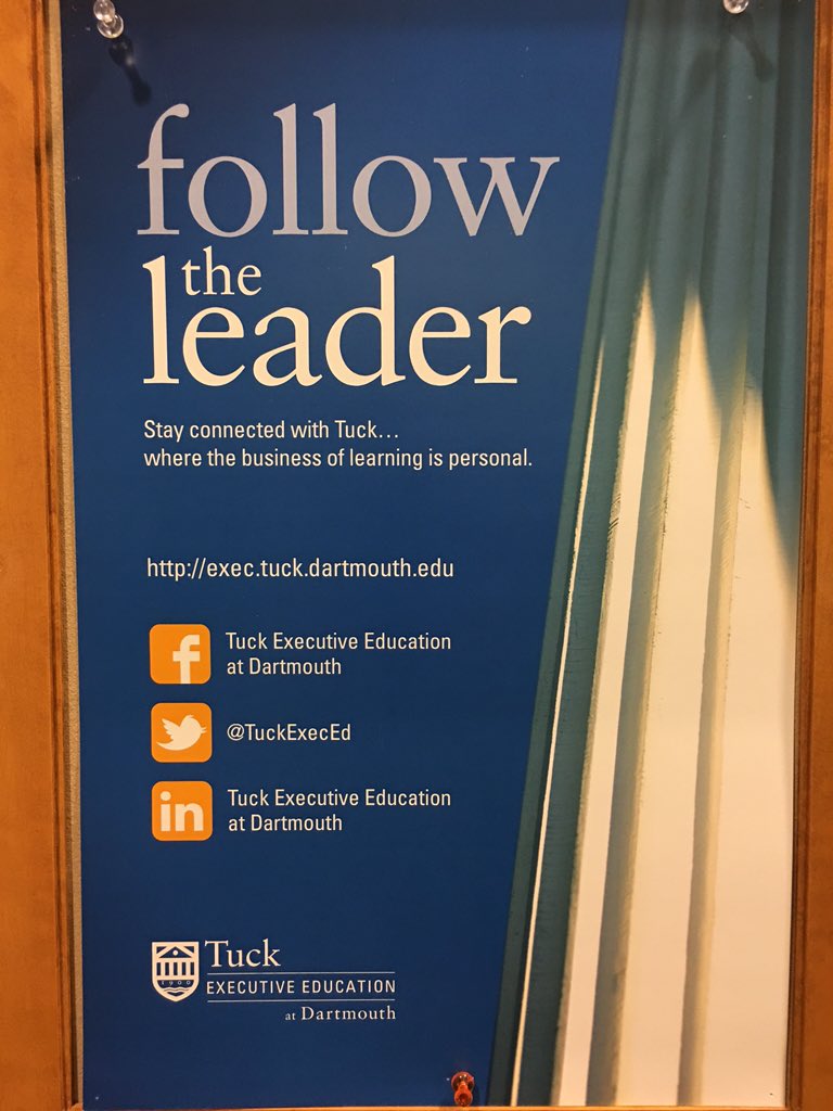 Eng_AbuOmar's tweet photo. Follow the #leader .
@TuckExecEd
#TuckLSI https://t.co/tPWPoHEPwu
