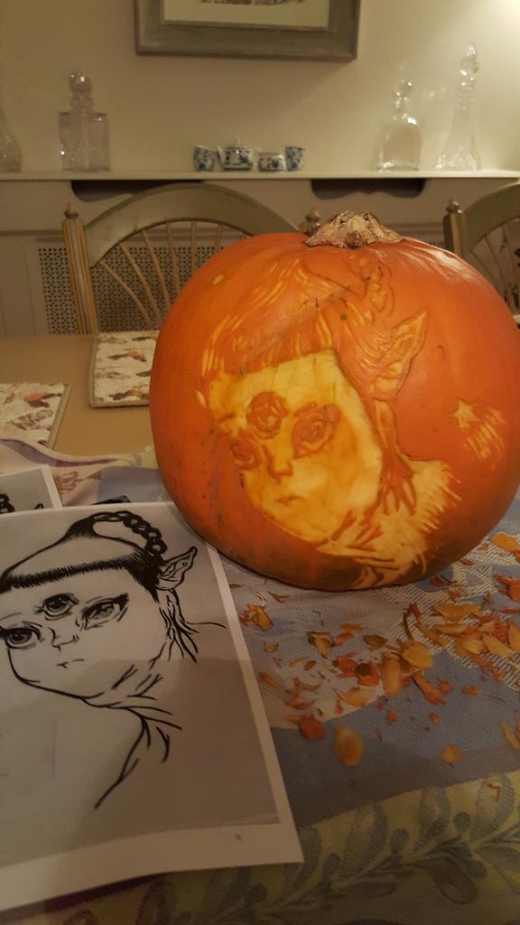 Midvikudags8's tweet photo. @Grimezsz happy halloween! 
#fleshwithoutpumpkin #artangels #grimes https://t.co/C6kt0MMCMT