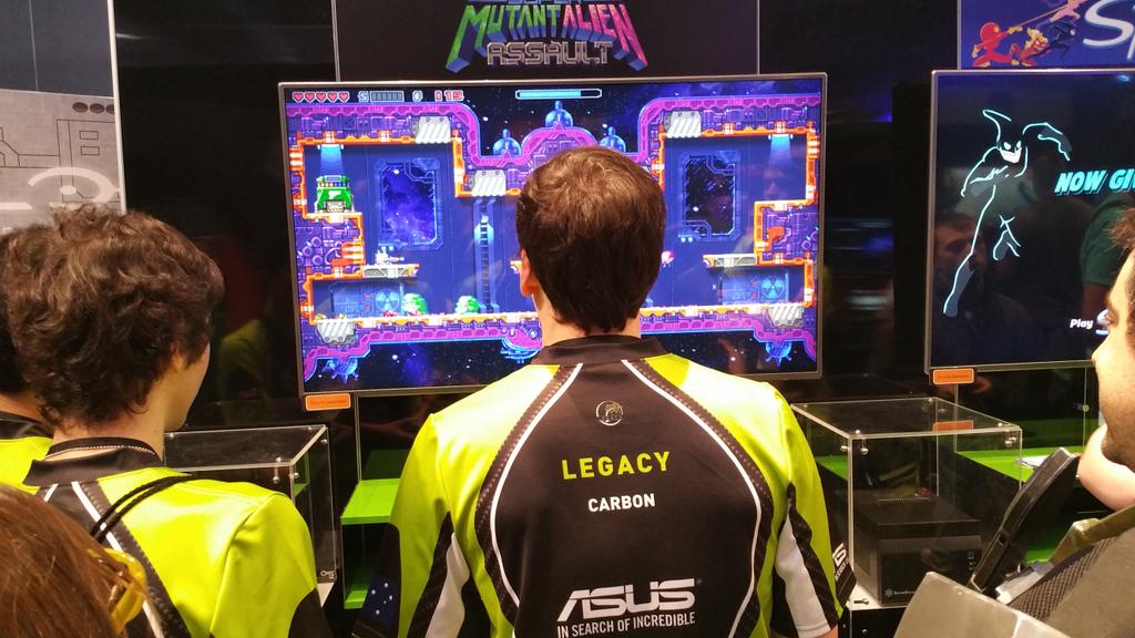 ASUSAU's tweet photo. @OCECarbon going in on MUTANT ASSAULT! Come find us. . @LegacyOCE #LegacyLegion #LegacyTakeOver #PAXAus2015 https://t.co/Oc6vaGRtBx