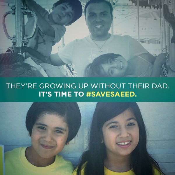 Take a minute to sign our petition to #SaveSaeed. We can't stop fighting &amp; praying: bit.ly/1Q0J0UX