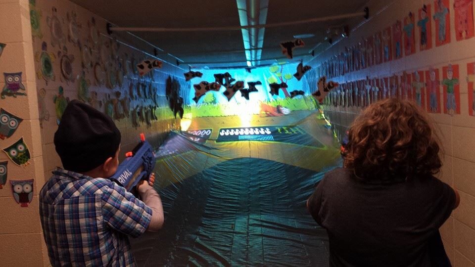 CrowdControl_HQ's tweet image. Duck Hunt!
Paper ducks,Nerf guns and a projector. #chfamilyfest15