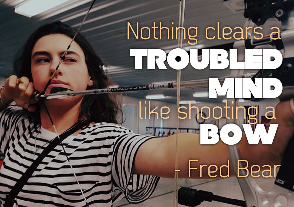 archerysquad's tweet photo. Nothing clears a troubled mind like shooting a bow. -Fred Bear #archery #fredbear #beeserious https://t.co/BsRCMae5gw