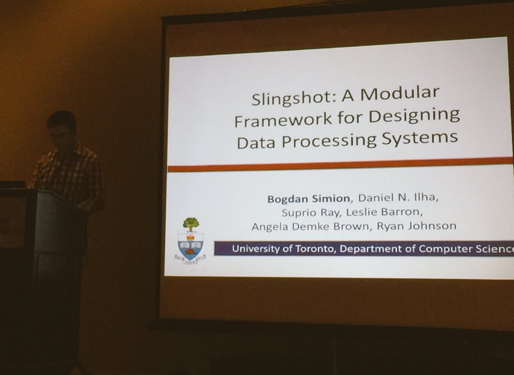 chri__chri's tweet image. @uoft_cs_grad Bogdan Simion from UofT at #ieeebigdata presenting Slingshot. 👍👍👍