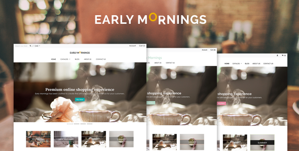 arrtistic's tweet photo. Introducing Early Mornings, a new #Shopify theme to spread love through your store. https://t.co/DsDrqp6WsB https://t.co/sJKoiB1sAL