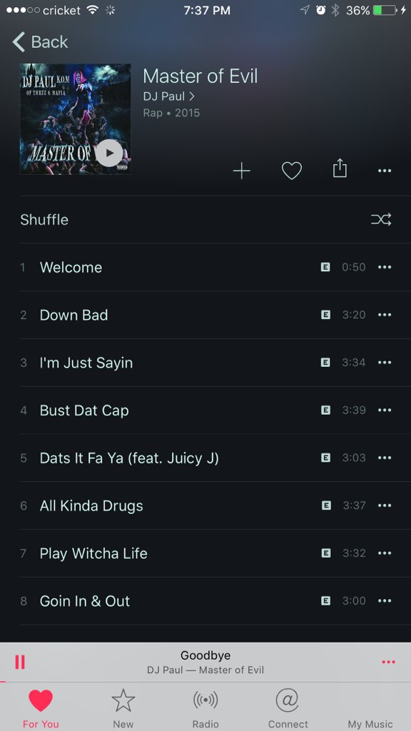 Iampolodiddy's tweet photo. Got my @DJPAULKOM master of evil on my @AppleMusic #banging!!!! https://t.co/8Q4pQExYuw