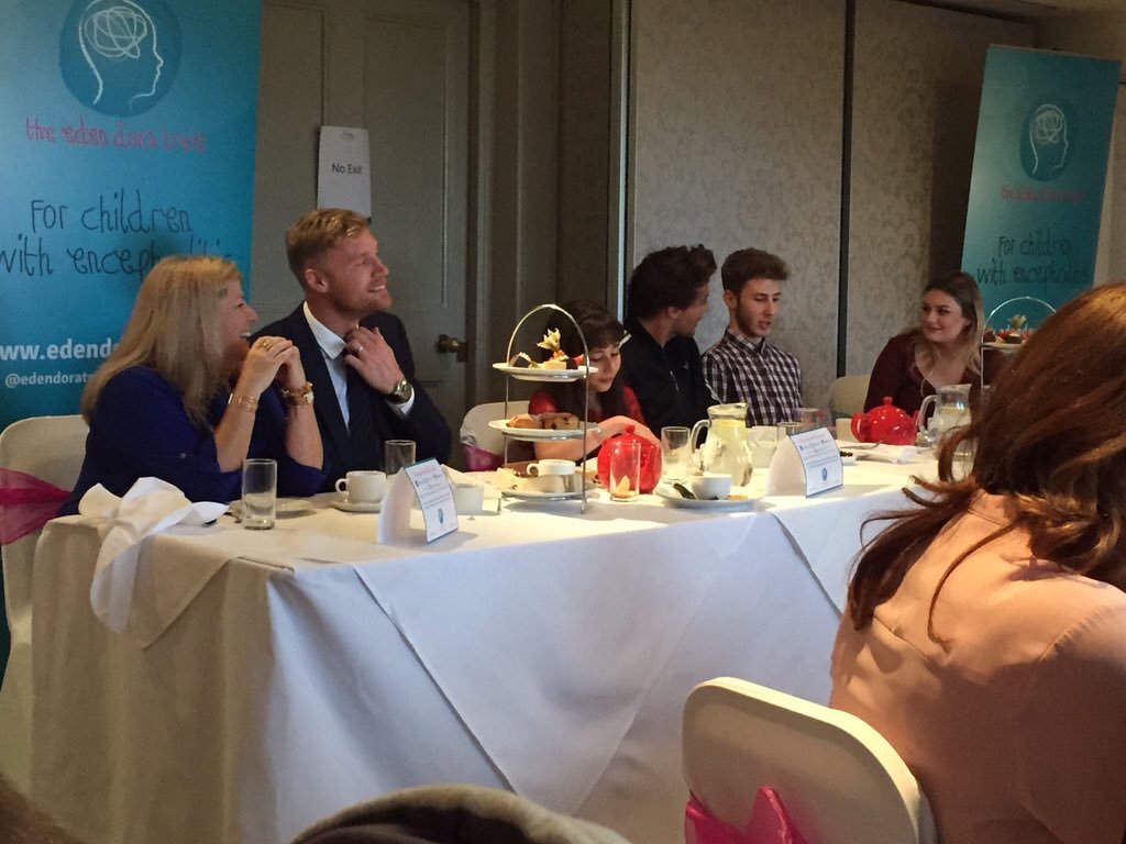 Whirlowbrook's tweet photo. Great to be hosts of the amazing 
@EdenDoraTrust Afternoon Tea with their guests @flintoff11 &amp; @Louis_Tomlinson https://t.co/WIEgtOS7yH
