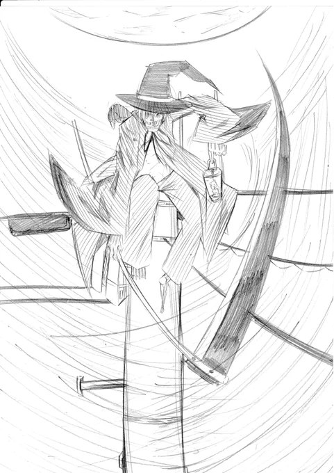 ハロウィンっぽいの描こうと思ったけどなんか違う気がするゾ 