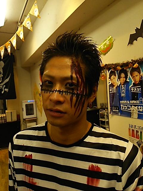 Ripi フリーランスヘアメイク ハロウィンメイク11弾はなんと 田中大地さんです ワンピースのクロコダイル 囚人です アクシースタジオ ハロウィンメイク One Piece 田中大地 アズ スーパーモデル イケメン 優しすぎたw T