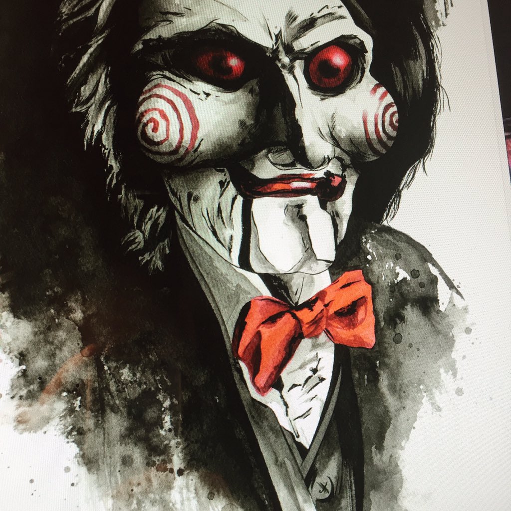 Planet_Pulp's tweet photo. Done!
Billy 12" X 16" Watercolor $100
#lionsgate #Saw #Illustration #Ink #higgins #horror #halloween #planetpulp https://t.co/c84a0lDITh