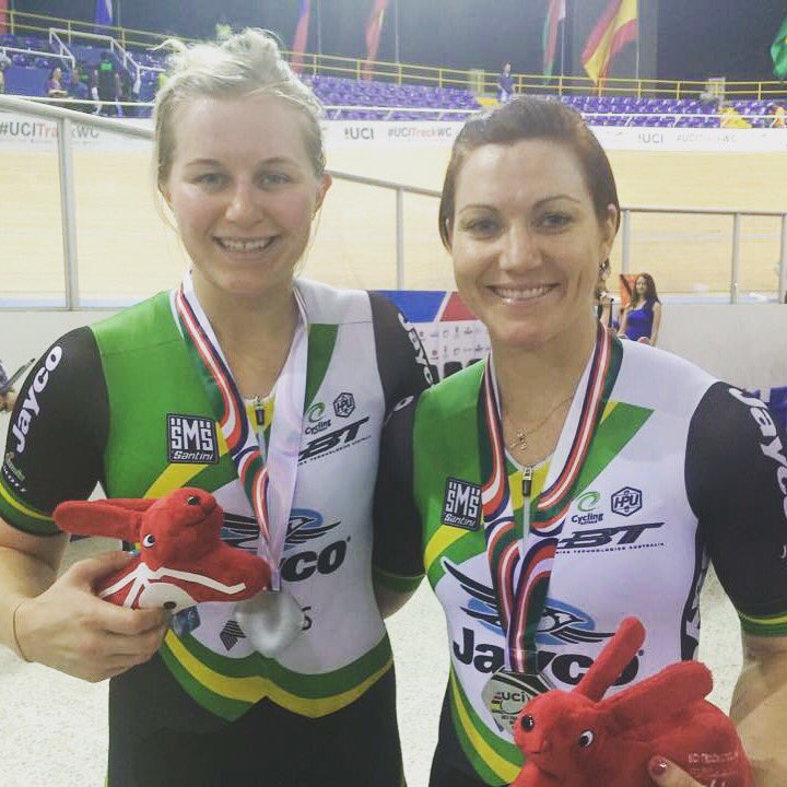 Anna Meares (@annameares) on Twitter photo Silver in the team sprint with <a href="/StephMorton28/">Stephanie Morton</a> riding a new Aus Record in qualifying #roadtorio #aussiecycling Silver in the team sprint with <a href="/StephMorton28/">Stephanie Morton</a> riding a new Aus Record in qualifying #roadtorio #aussiecycling