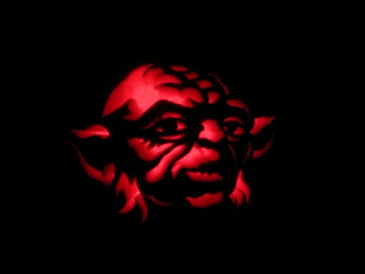 vh_dave's tweet photo. #coolpumpkins This was carved by my son and I. #Yoda https://t.co/TFvFkgSvJj