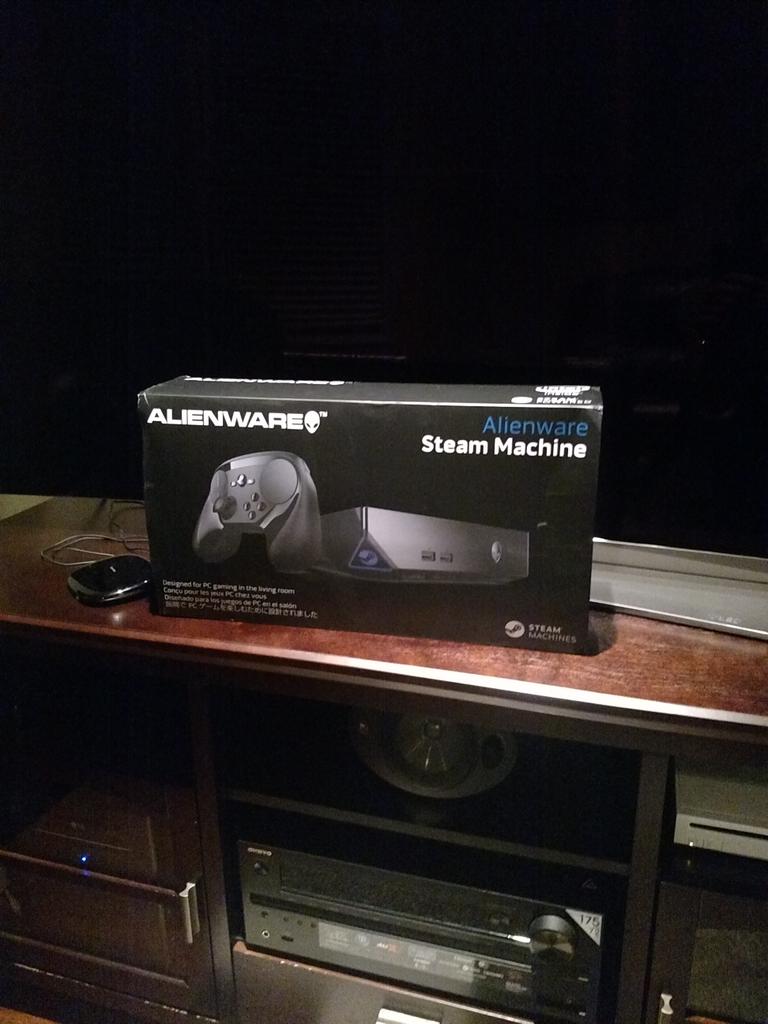 LinusTech's tweet image. So this is a thing. @Alienware #SteamMachine #AWSMFirstLook