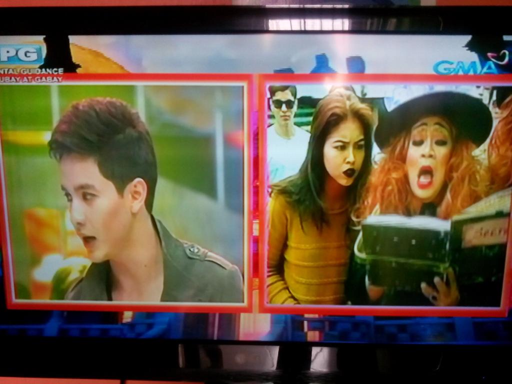 Tesza_15's tweet photo. "Opo!" Na agad :)
Split screen...oh no! It's Twilight time na sa EB! Tara nood...tutok na! :D
#ALDUBBahayNiLOLA https://t.co/No7AZhkQHu