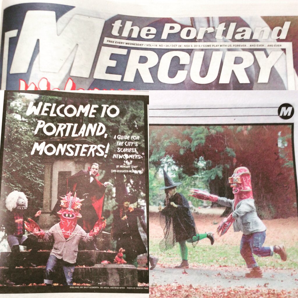 Skuttlesworth's tweet photo. I'm a famous #Portland #monster! #MrSkuttlesworth #portlandmercury #halloween https://t.co/SycftEvlaQ
