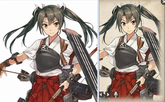 艦これまとめに載ってた瑞鶴改二のアス比比較画像を見てたらこれ思い出した 