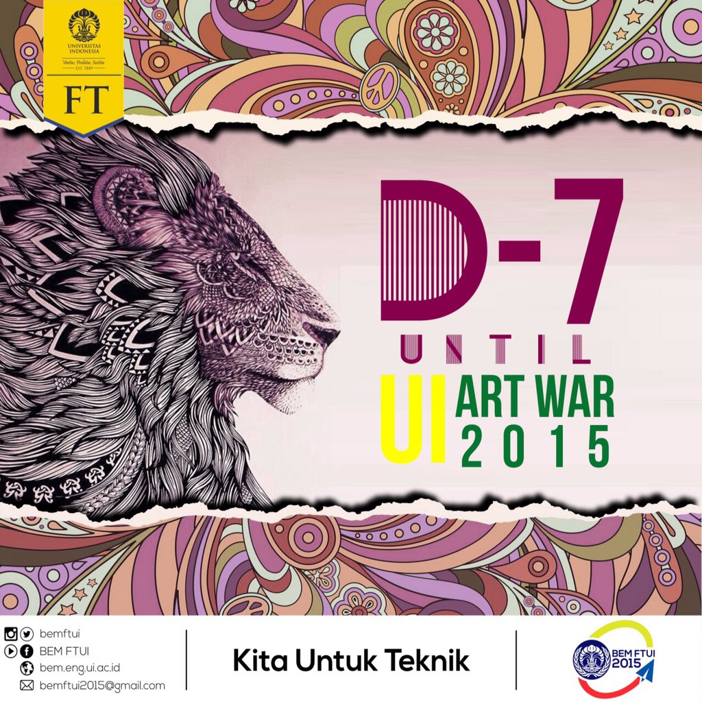 teknikRAWR's tweet photo. GET READY FOR THE CLASHES 😱

THE ART IS COMING ON
06.11.15! 🏆

#RaceToTheWar #TEKN1K

BEM FTUI 2015
#KitaUntukTeknik https://t.co/LKVt5bnoqE