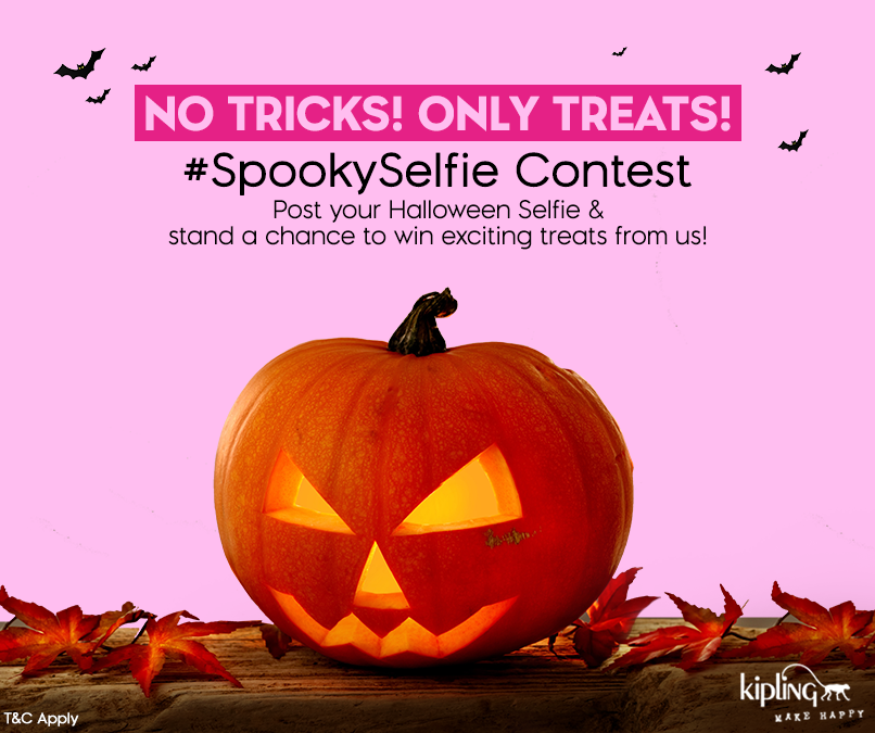 KiplingIndia's tweet photo. It's #Contest time, peeps!
Share your #SpookySelfie with us and get a chance to win exciting treats from us. https://t.co/pxRj5y5NET