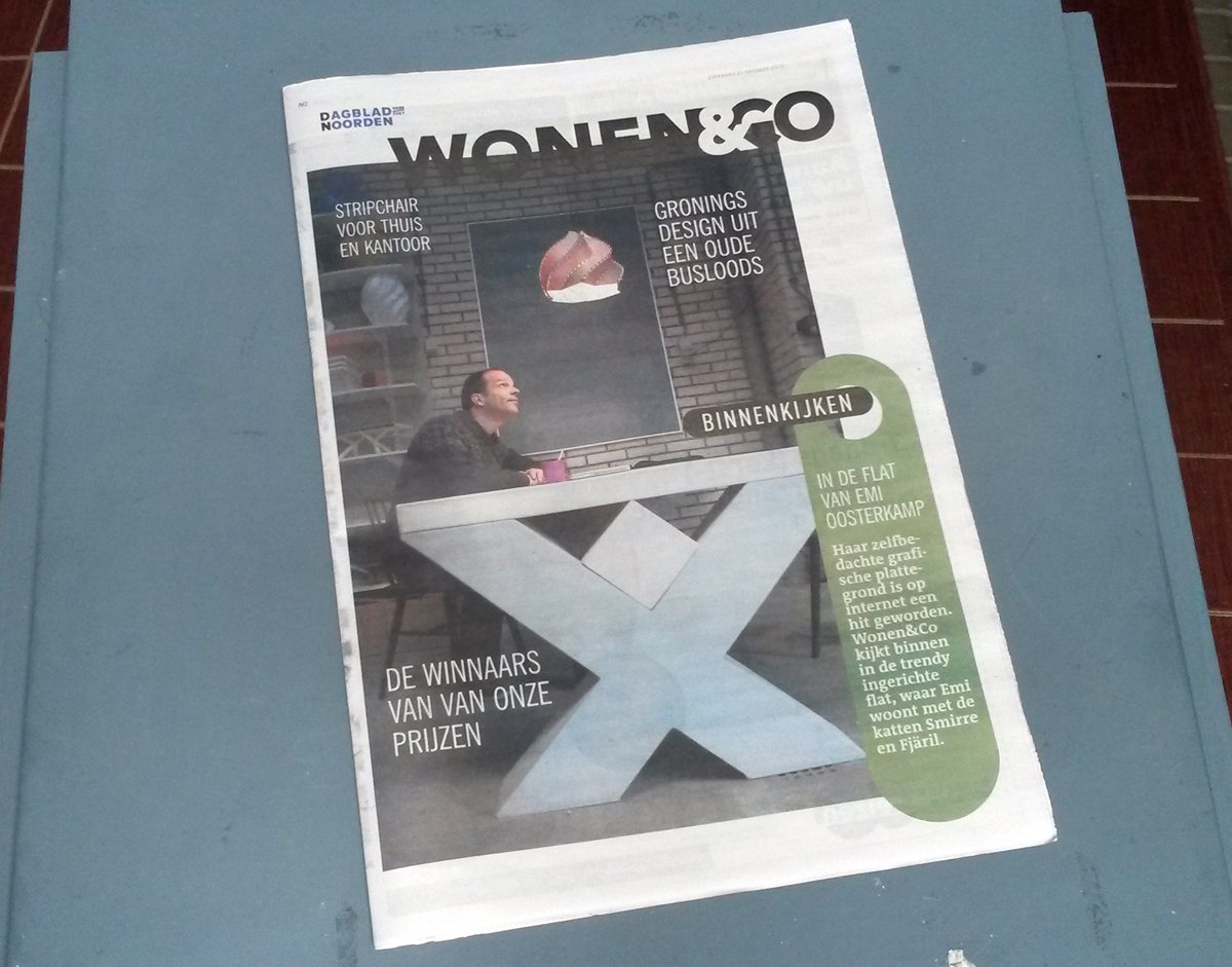Dit weekend in de <a href="/wonenenco/">Wonen en Co</a> bijlage groot stuk over mijn werk met interview door Shyra Hueting.