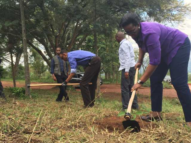 President #Kagame and First Lady Jeannette Kagame plant trees at #Umuganda as part of efforts to end deforestation
