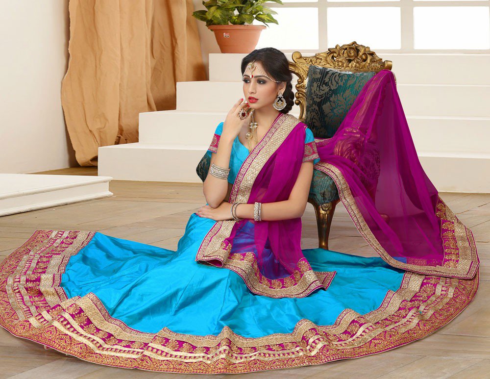 sareesuits's tweet photo. Women's Silk Fabric &amp; Turquoise Color Pretty Circular Lehenga Style 
Buy Now :  https://t.co/b79WVfm9dh https://t.co/ynC6ao8Bai