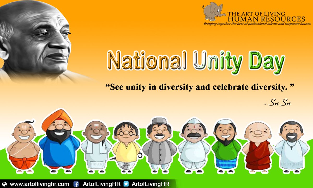 ArtofLivingHR's tweet image. "See unity in diversity and celebrate diversity"-Sri Sri
#RunForUnity #unityday2015 #NationalUnityDay @AOLUniverse
