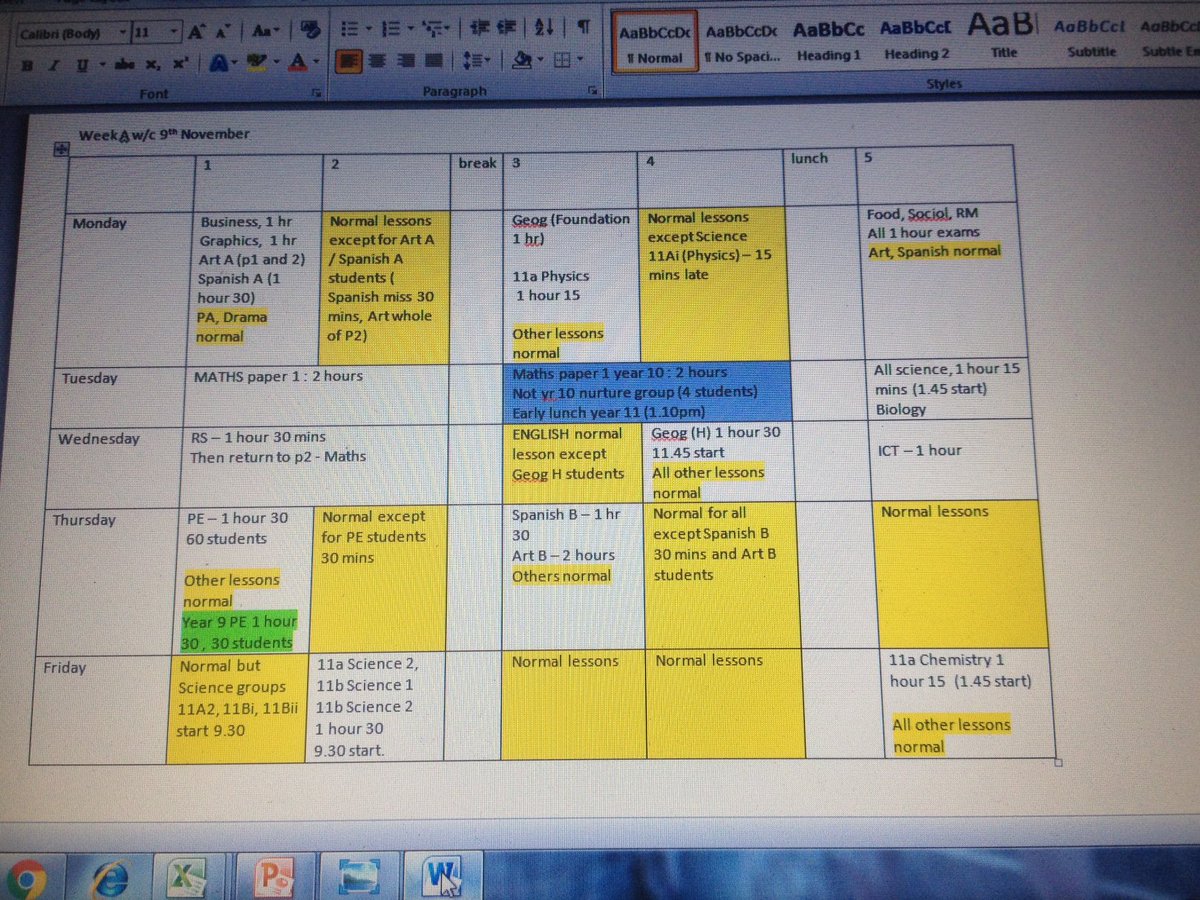 WhitworthHS's tweet photo. Here is Week 1 of the mock timetable for our students who were on the America trip. @WhitworthUSA15 https://t.co/yFckU4NMpI