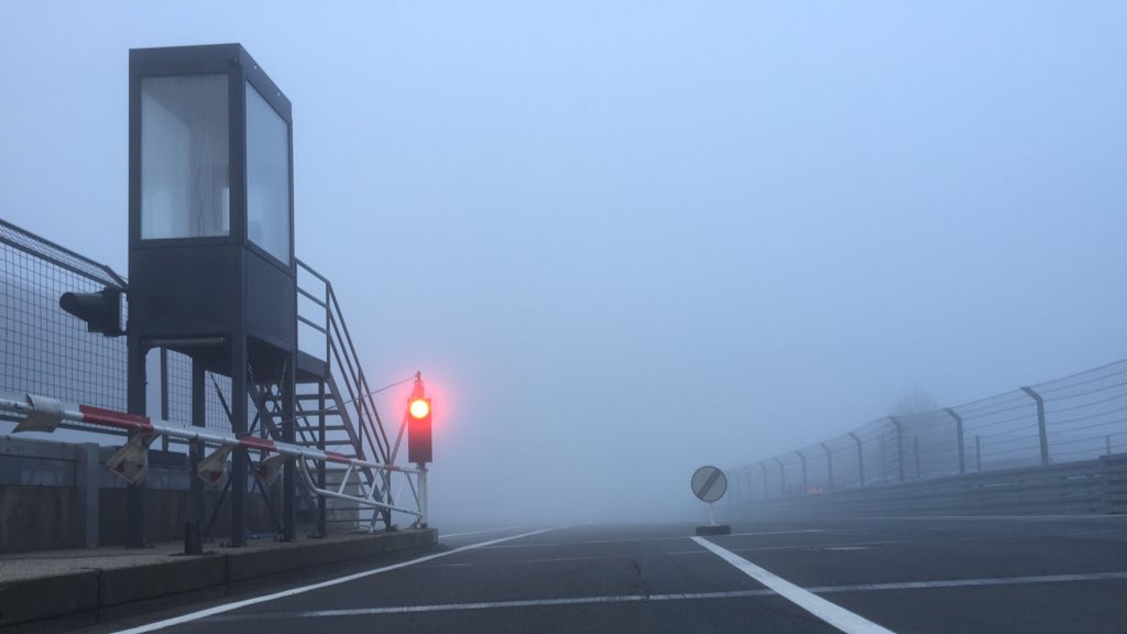 A foggy morning at the Nürburgring.