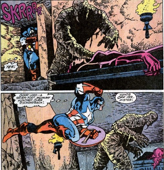 TheSpoonyOne's tweet photo. #MEANWHILE...
Captain America battles THE #YETAY!!! https://t.co/SrBNx7AYAy