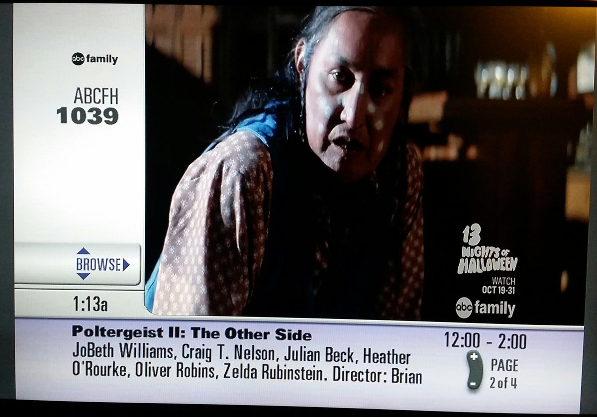 4xStudio's tweet image. Description of Poltergeist 2 says American Indian helps-but cast info does not list Will Sampson! #WTF #NativeActor