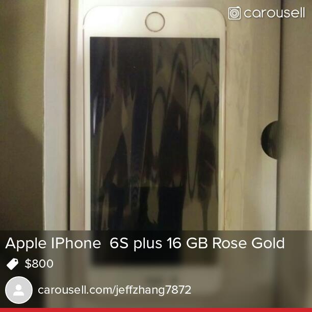Asstro_boy's tweet image. Selling Apple IPhone  6S plus 16 GB Rose Gold $800 carousell.com/p/33011929 #carousell @thecarousell