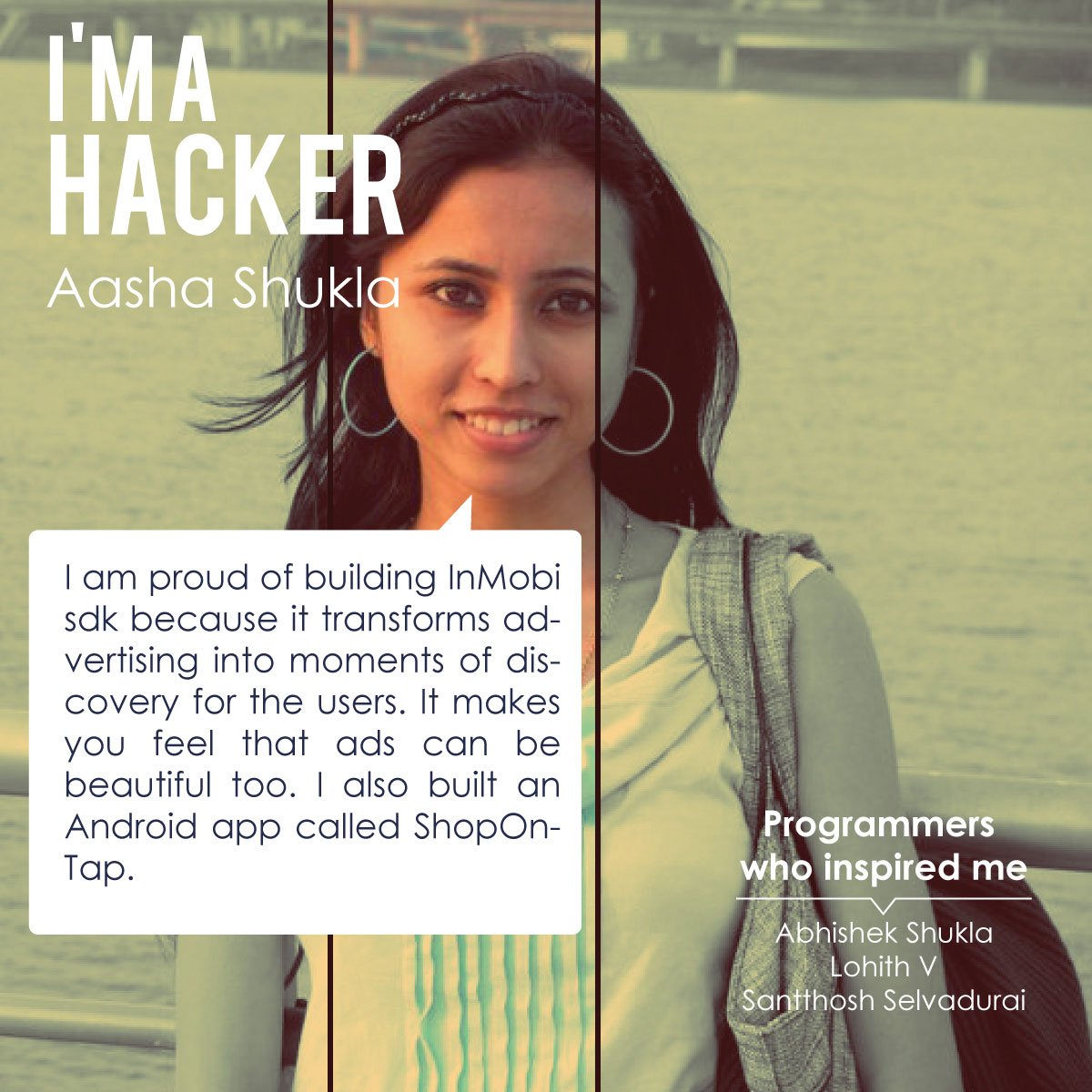 HackerEarth's tweet image. Say hello to todays hacker @aasha100 #Iamhacker #IndiaHacks