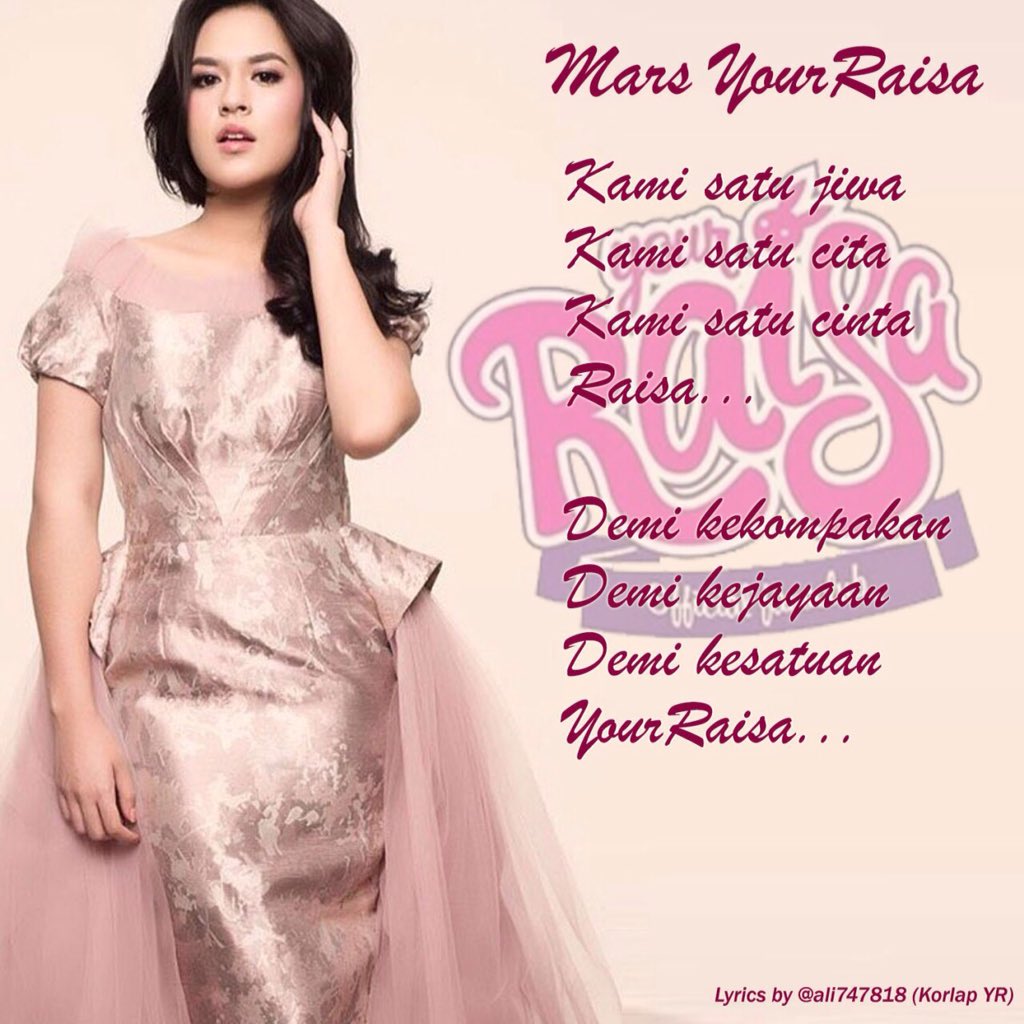 Yeeaaay!! Kita punya Mars yourRAISA, Nanti kita yel yel bareng yaa! Jgn lupa di hafalin yaa guys ❤️