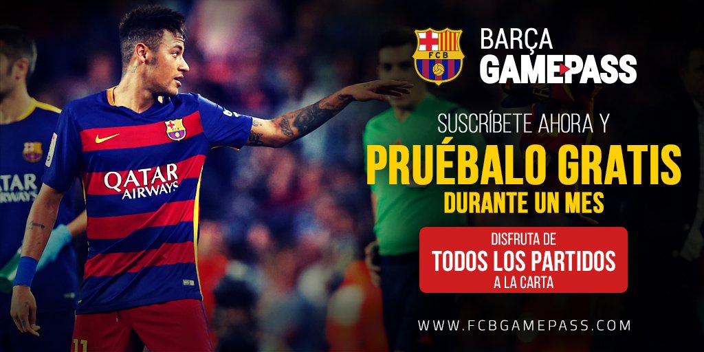 FCBarcelona_es's tweet image. Durante un mes, todos los partidos del Barça a la carta GRATIS en Barça GamePass! ow.ly/U24ZO