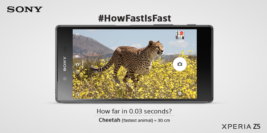 SonyXperiaIndia's tweet image. #HowFastIsFast! The world’s fastest auto-focus camera (0.03 secs) smartphone, Sony #XperiaZ5 bit.ly/1MyJtyd