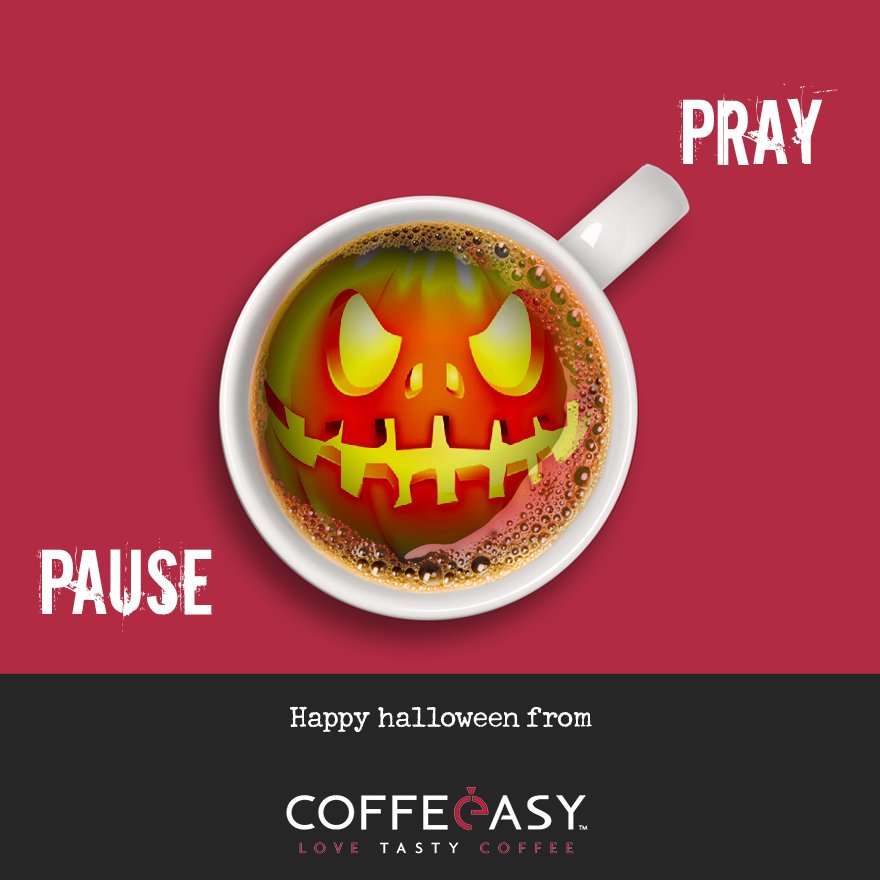 Halloween coffee: as black as the devil and as hot as hell.