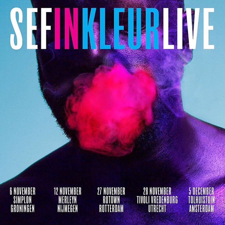 Nog een kleine week en dan trapt Sef's (<a href="/YousefGnaoui/">Yousef Gnaoui</a>)  #InKleur tour af. Data + tickets: bit.ly/liveinkleur