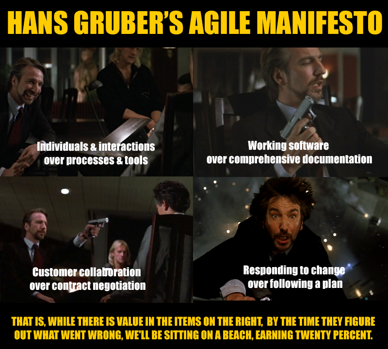 David Denham on Twitter: "Hans Gruber's #Agile Manifesto @agile_memes #