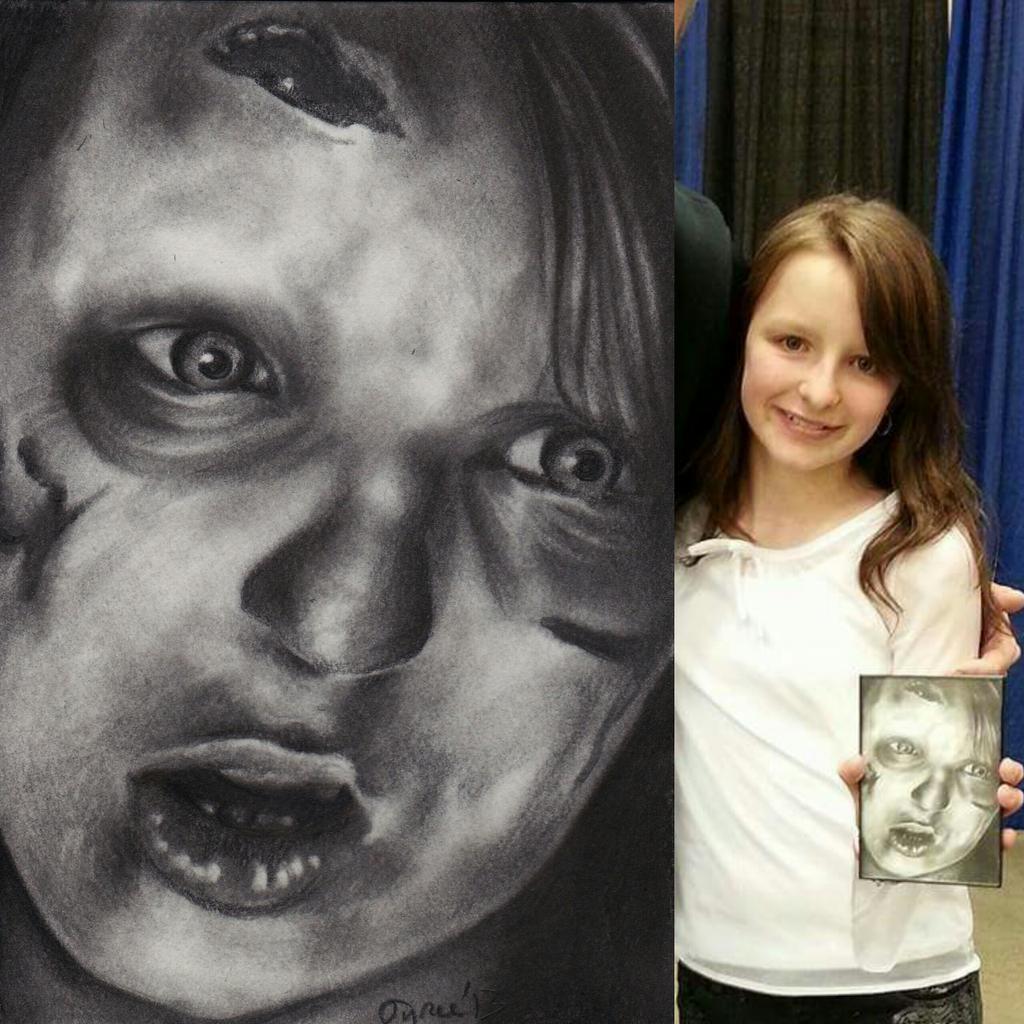 <a href="/hardwick/">ʞɔiwbɿɒH ꙅiɿʜƆ</a> Pencil portrait of <a href="/KylieSzymanski/">Kylie Szymanski</a>.  I got to give her the original.