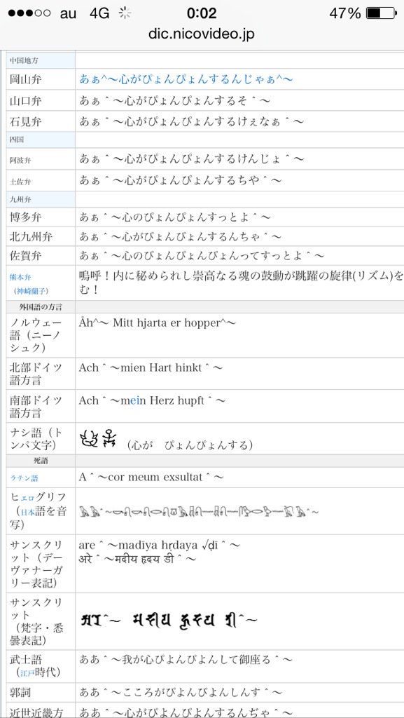あらゆる言語に翻訳されたニコニコ大百科の あぁ 心がぴょんぴょんするんじゃぁ がカオス Togetter あらゆる言語に翻訳されたニコニコ大百科の あぁ 心がぴょんぴょんするんじゃぁ がカオス Togetter
