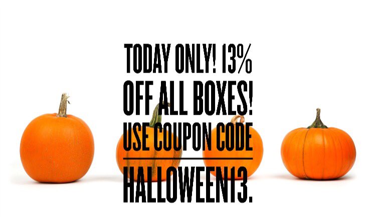 wdwbox's tweet photo. Today only! Halloween special! 13% off all boxes! Use coupon code halloween13 https://t.co/tLyOrfMZEU https://t.co/VLS2aM5VF1