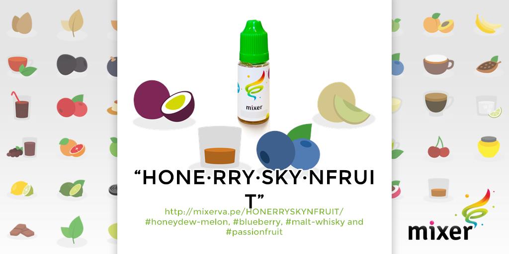 MixerVape's tweet photo. hone·rry·sky·nfruit https://t.co/9v9r3eqleA #honeydew_melon #blueberry #malt_whisky #passionfruit #premium https://t.co/Mn7hpBjFfM