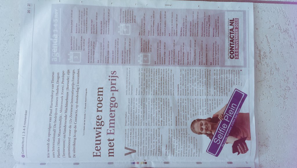 Op de mat: bruisende <a href="/ContactaNL/">Contacta</a> special van <a href="/De_Ondernemer/">De Ondernemer</a>. KvK vindt u in hal 3 bij Contacta College, stand 1221.