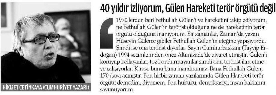 HasanCucuk's tweet photo. UTANIN İSLAMCI VE İLAHİYATÇILAR!
40 yıl Hizmet aleyhine yazan Çetinkaya:Gülen Hareketi terör örgütü demedim, diyemem https://t.co/uCXEM0rfii