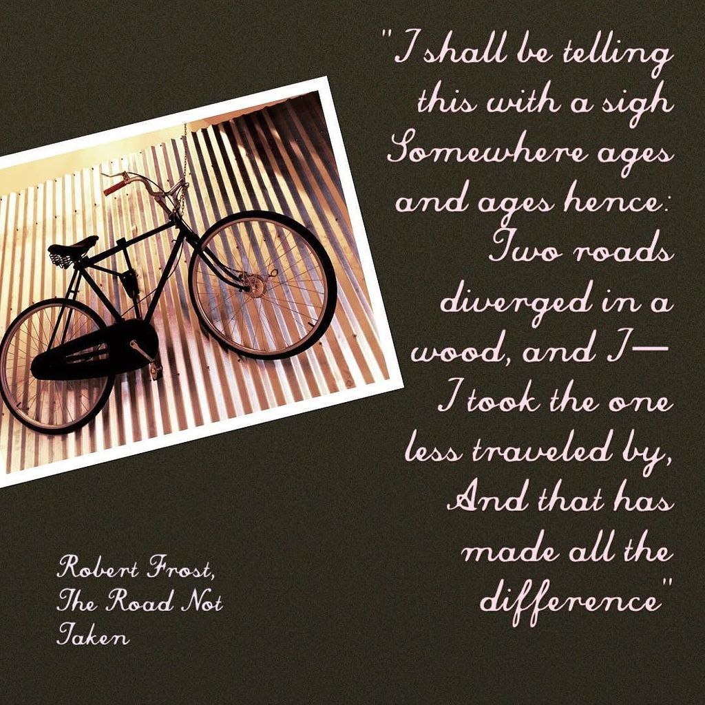 akosibonjeeng's tweet image. #somuchfeelsrightnow #robertfrost #tsokolate #bike #vintage #poem