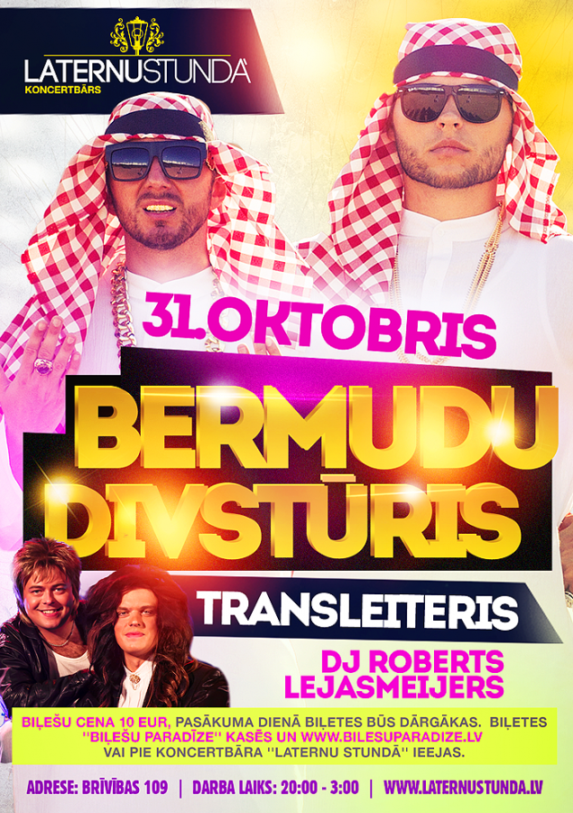 ŠOVAKAR! Graujoši jaudīga ballīte ar <a href="/Bermudu2stuuris/">BERMUDU DIVSTŪRIS</a> un <a href="/Transleiteris/">Transleiteris</a> koncertbārā​ <a href="/Laternustunda/">Laternu stundā</a>! Tiekās!!!
