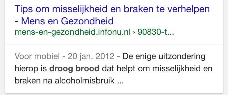 <a href="/lachformatieDB/">Droog Brood</a> een groter compliment bestaat er niet! 😂