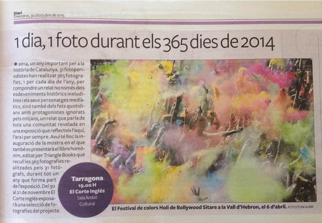 Exposició #1Dia1Foto a Diari de Tarragona.