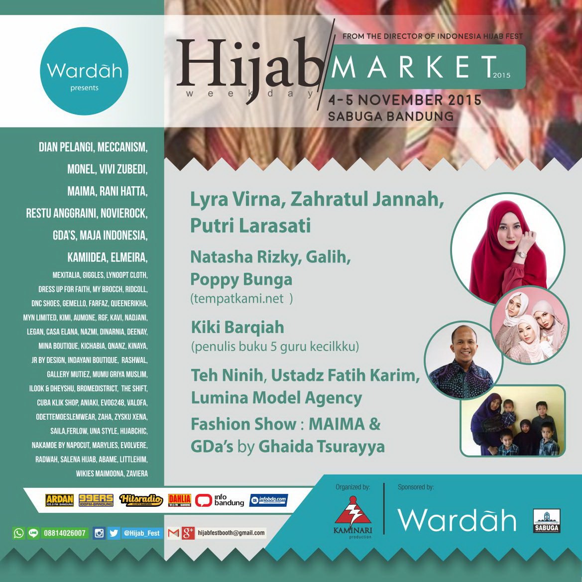 infobandung's tweet photo. From The Director of @Hijab_Fest #HijabWeekdayMarket | 4-5 November 2015 | @ Sabuga Bandung | Be Awesome! https://t.co/CCfJZtL8Mr