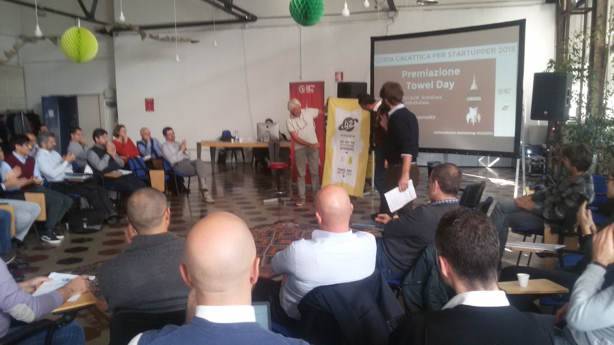 42accelerator's tweet photo. #Towelday and the winner are @LM_SottoCasa @cosma369 #ssg2015 https://t.co/jPtXmQ2fIO