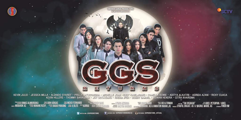 SCTV's tweet photo. Sesaat lagi #GGSReturns dibintangi @kvinjulio @alysyarief @Jscmila @PrillyBie @michellejoan_,pkl 20.00WIB https://t.co/7vx308FDMh